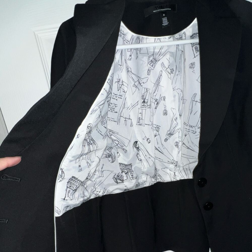 White House Black Market Signature Comfort Stretch Blazer Black Size 6 - Picture 7 of 10